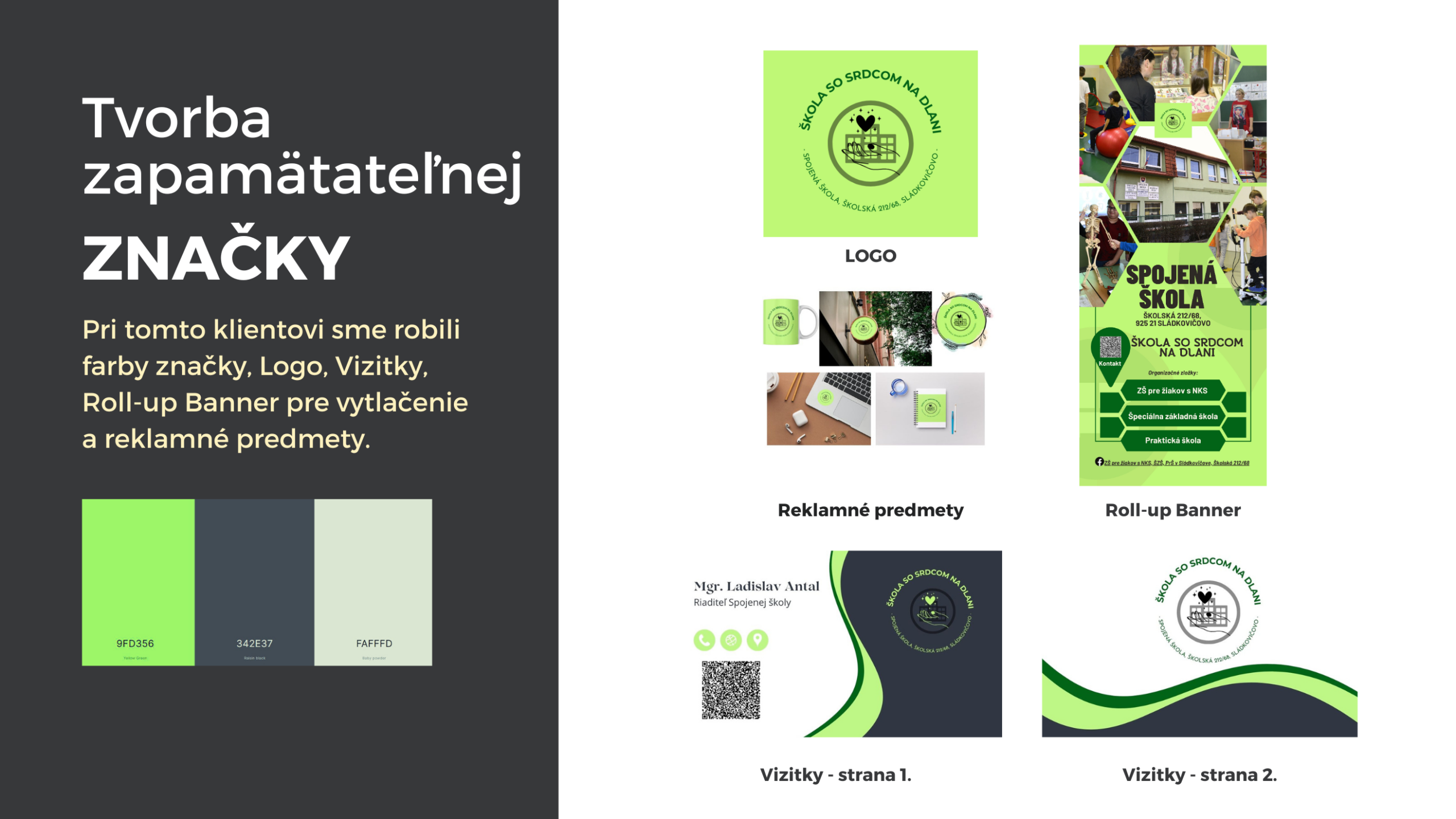 Komplet značka - Brand presence studio - Spojená škola