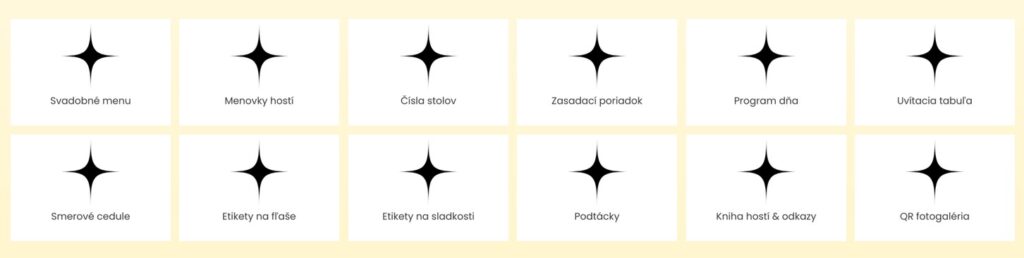 Svadobná grafika potrebná na svadbe